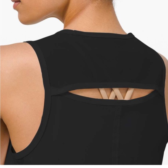 🖤LULULEMON SCULPT TANK CROPPED-BLACK-14🖤 - Picture 9 of 11